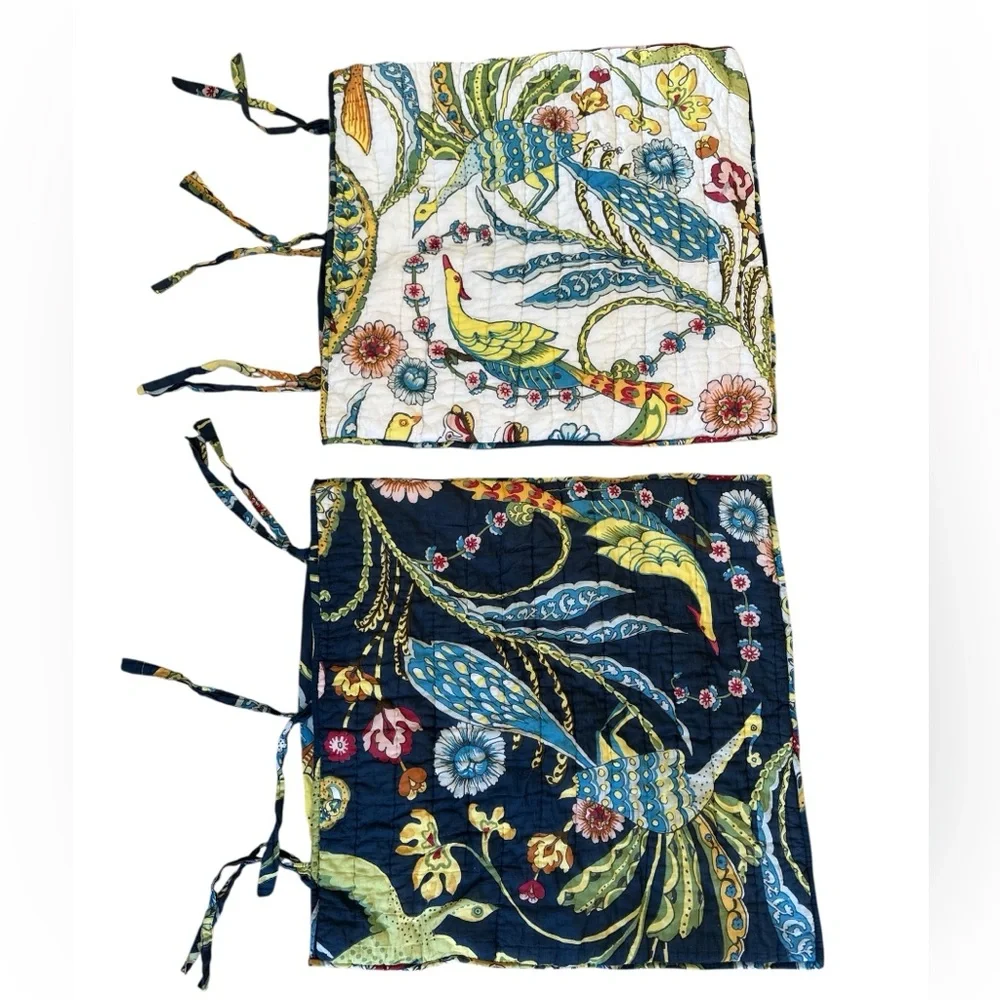 Pottery Barn Rita Bird Euro Shams pillow shams peacocks